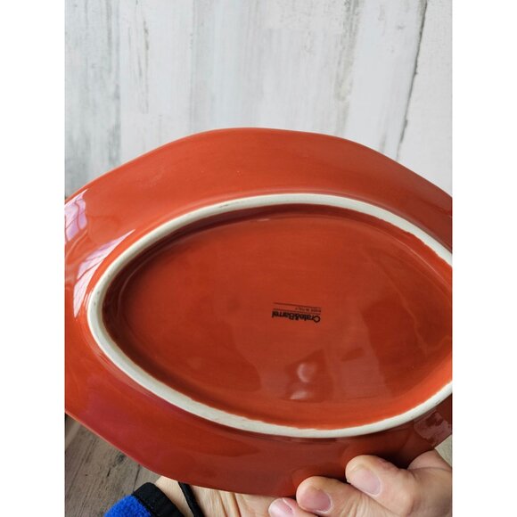 Crate barrel leaf Italy plate platter fall autumn - Picture 6 of 6